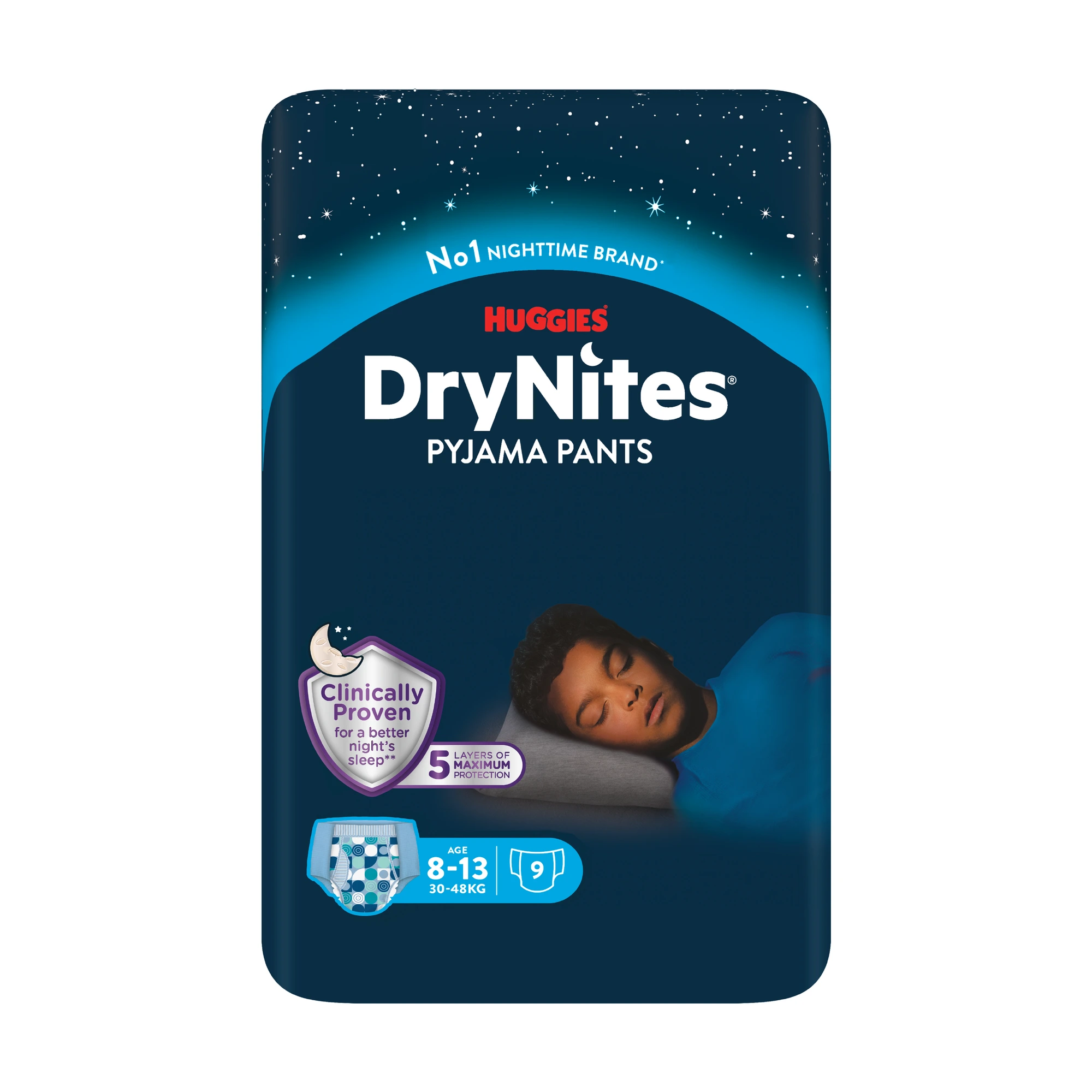 DryNites bleier gutt 8-13 år 9 stk