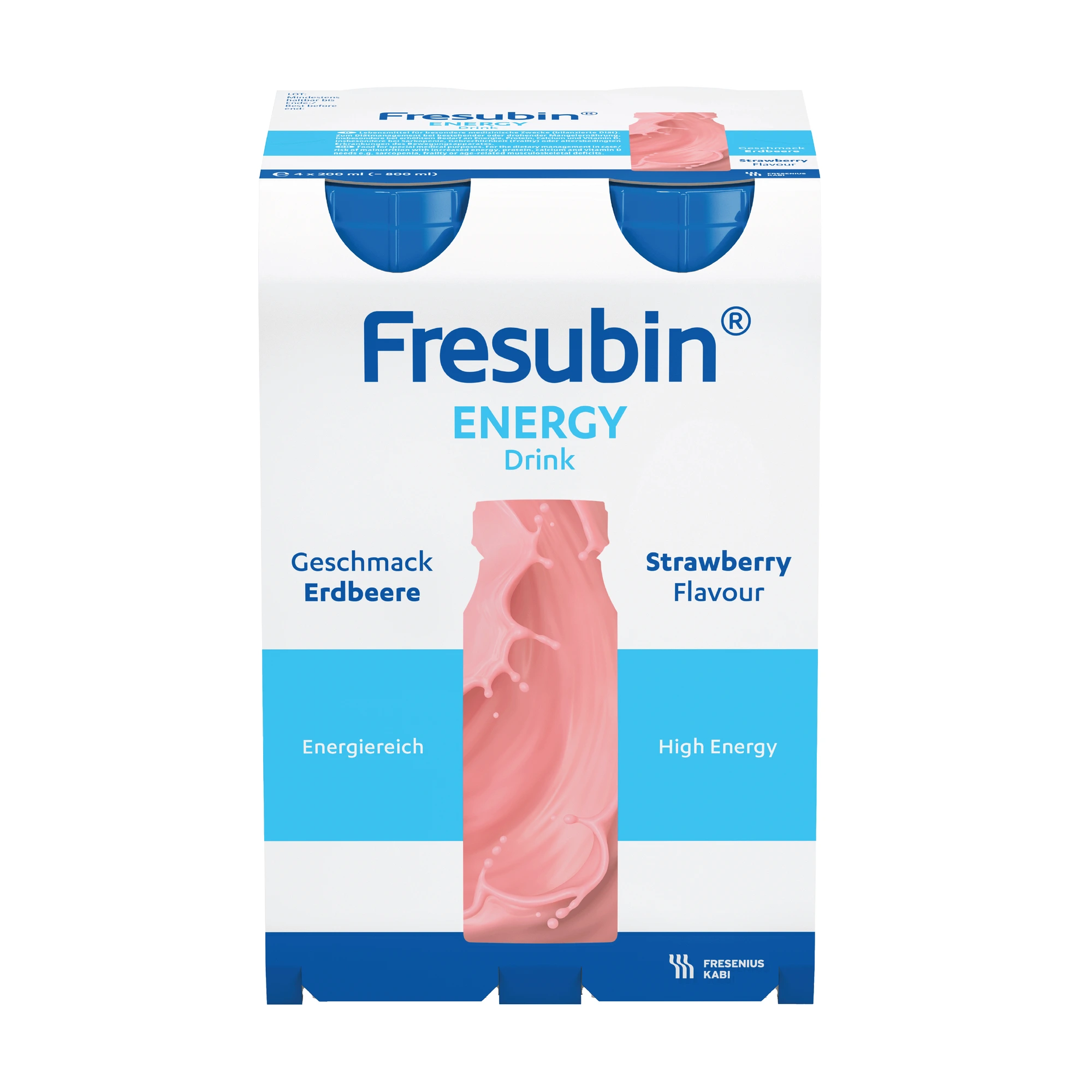 Fresubin Energy Drink næringsdrikk jordbær 4x200 ml