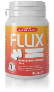 Flux Fresh Fruit tyggegummi i boks 45 stk