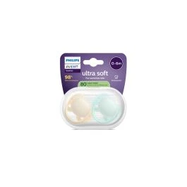 Philips Avent Ultra Soft smokk 0-6 måneder gul/turkis 2 stk