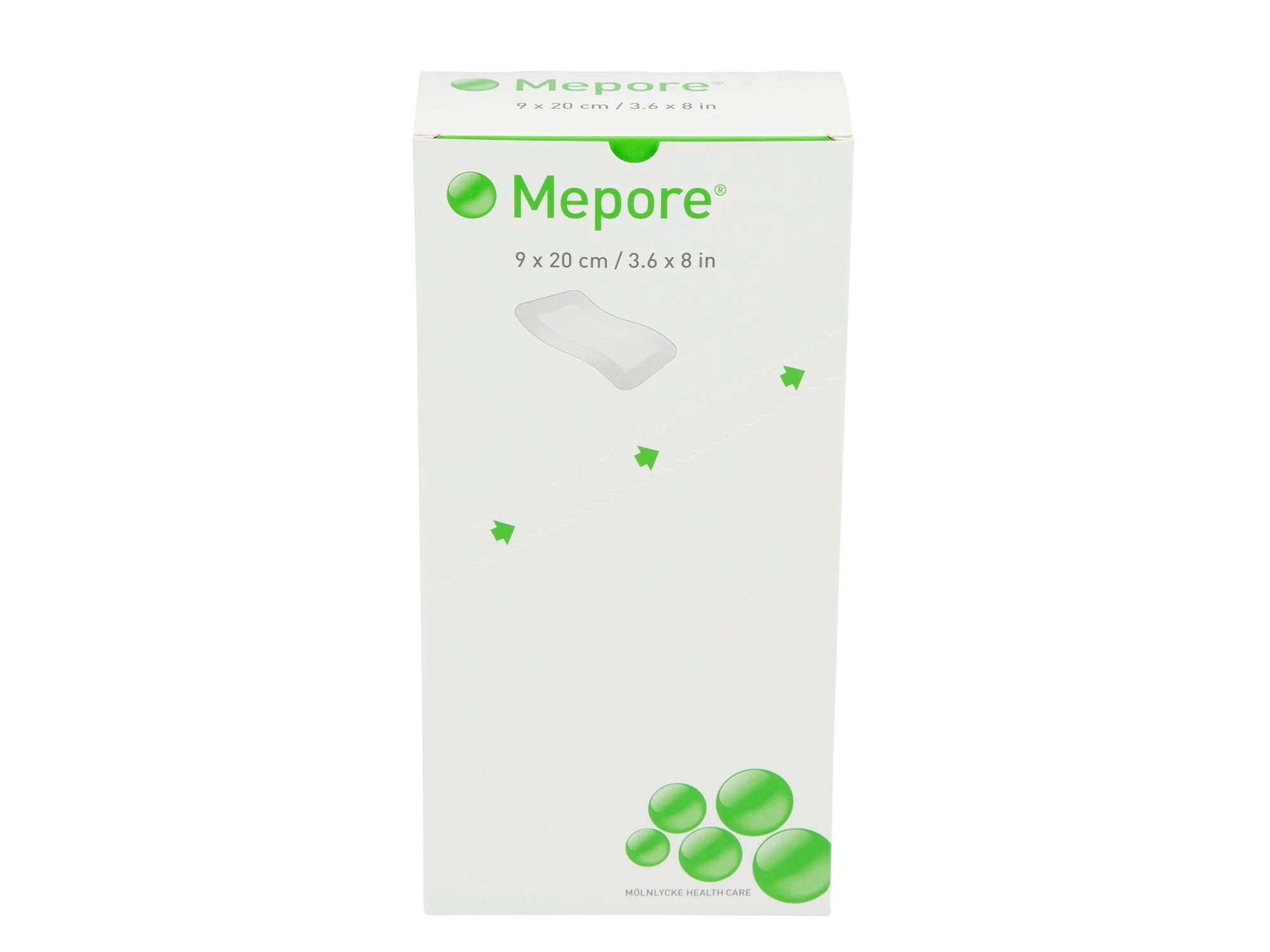 Mepore selvheftende kompress 9x20cm 30 stk