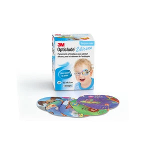 Opticlude Silicone øyelapper gutt mini 5x6cm 50 stk