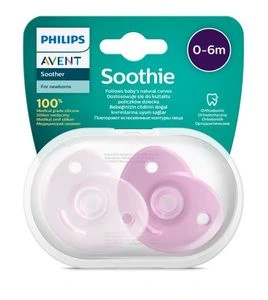 Philips Avent Soothie Heart narresmokk 0-6 måneder rosa 2 stk