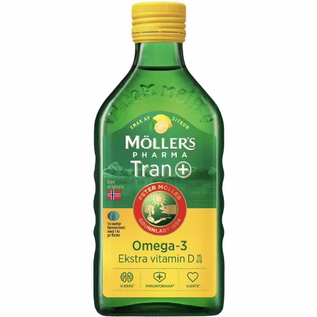 Møllers pharma tran D+ mikst med sitronsmak