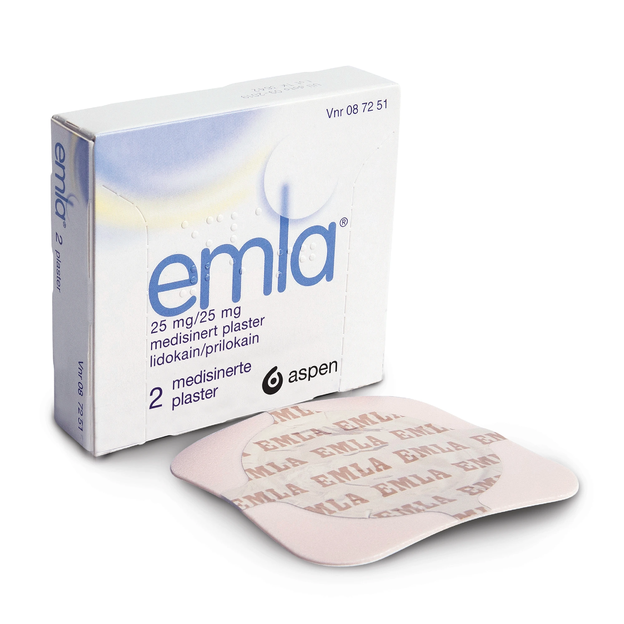 Emla medisinert plaster 25 mg/25 mg