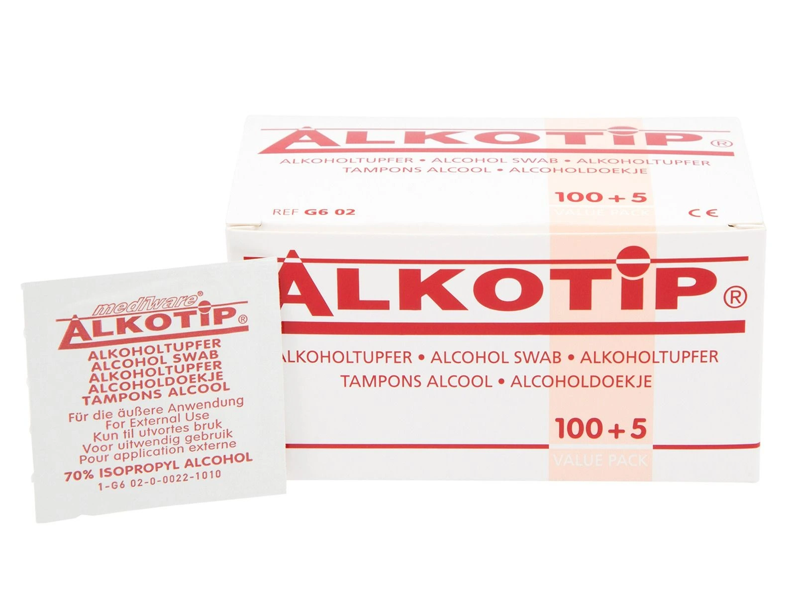 Alkotip injeksjonstørk 60x25mm 100 stk