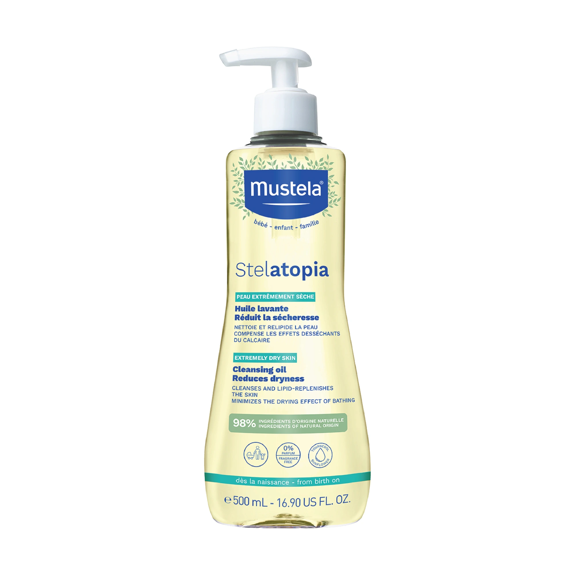 Mustela Stelatopia Cleansing vaskeolje 500 ml