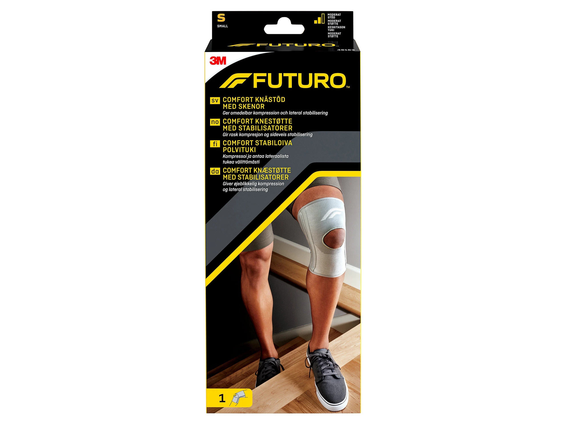 Futuro Comfort knestøtte med stabilisatorer str S 1 stk