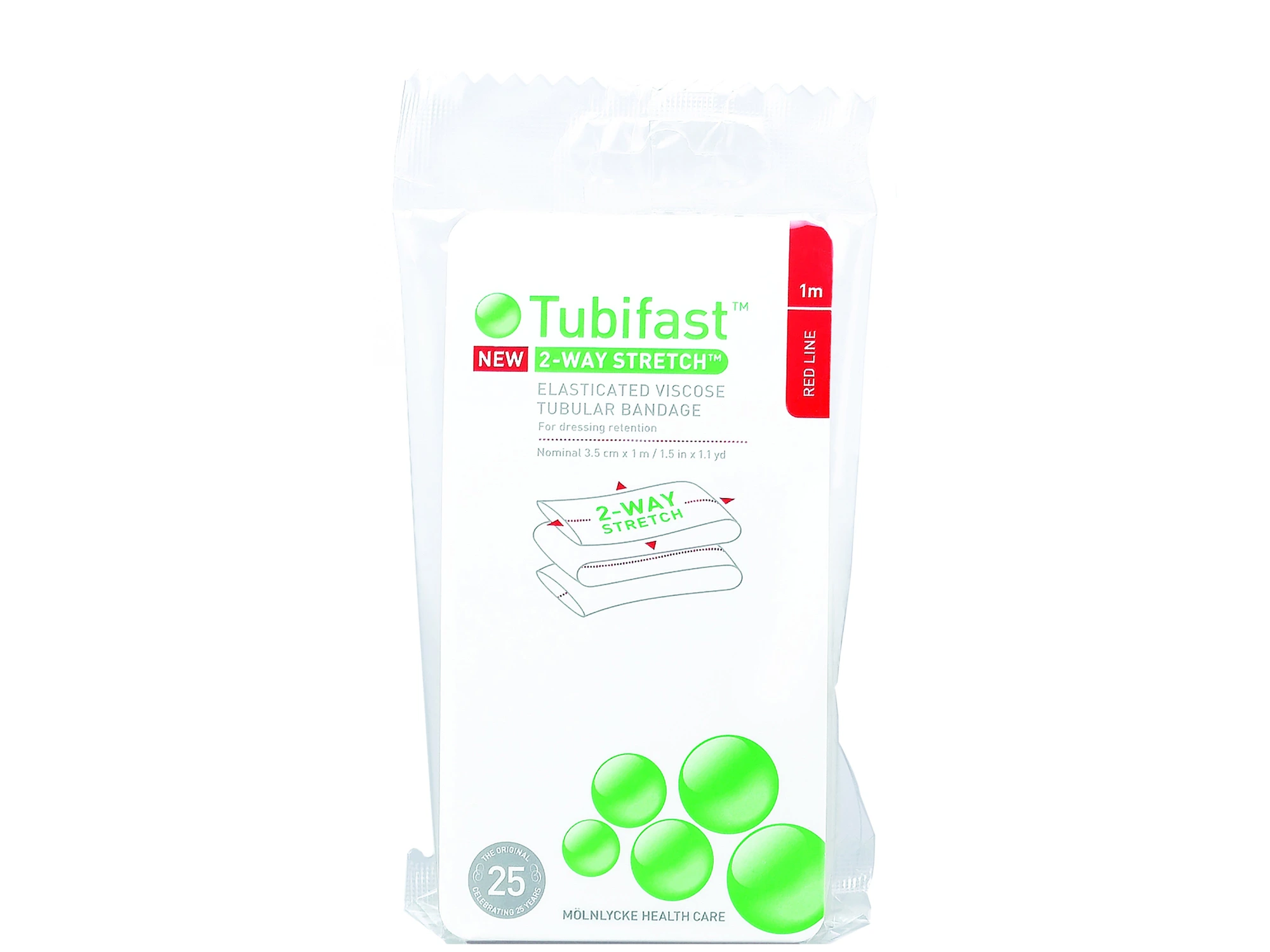 Tubifast tubebandasje 3,5cmx1m rød 1 stk