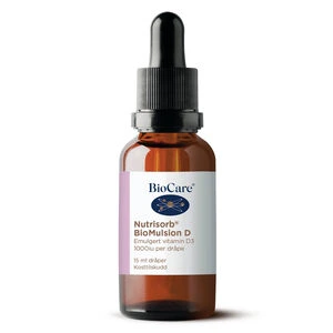 Biocare nutrisorb biomulsion vitamin D3 dråper, emul 1000 IE/dråpe