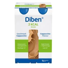Diben 2 KCAL Drink næringsdrikk cappuccino 4x200 ml
