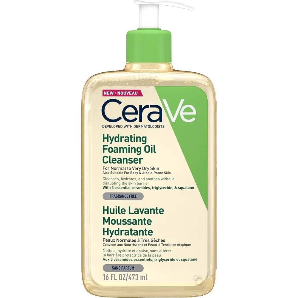 CeraVe Hydrating Foaming Oil Cleanser renseolje 473 ml