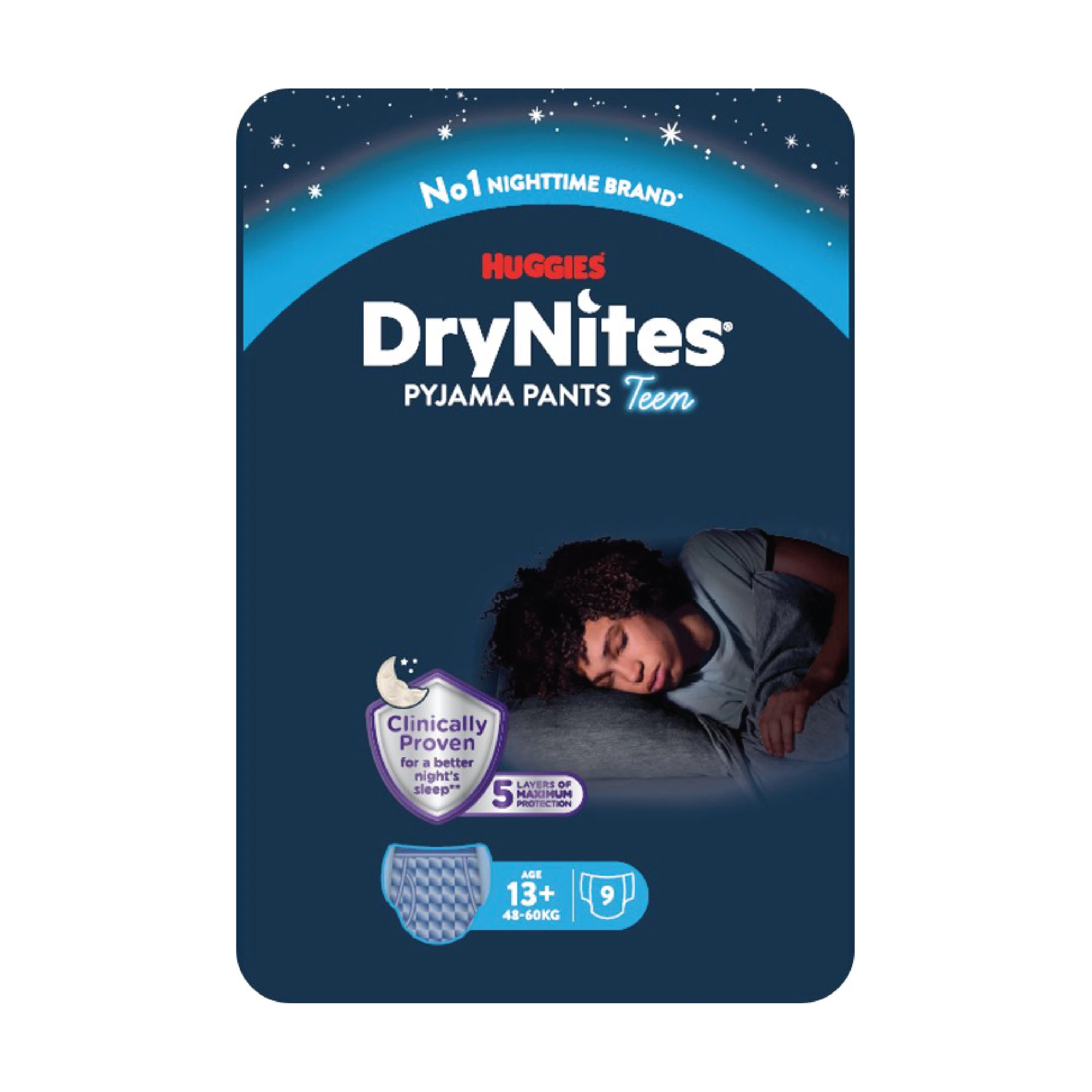 DryNites bleie gutt 13+ år (48-60 kg) 9 stk