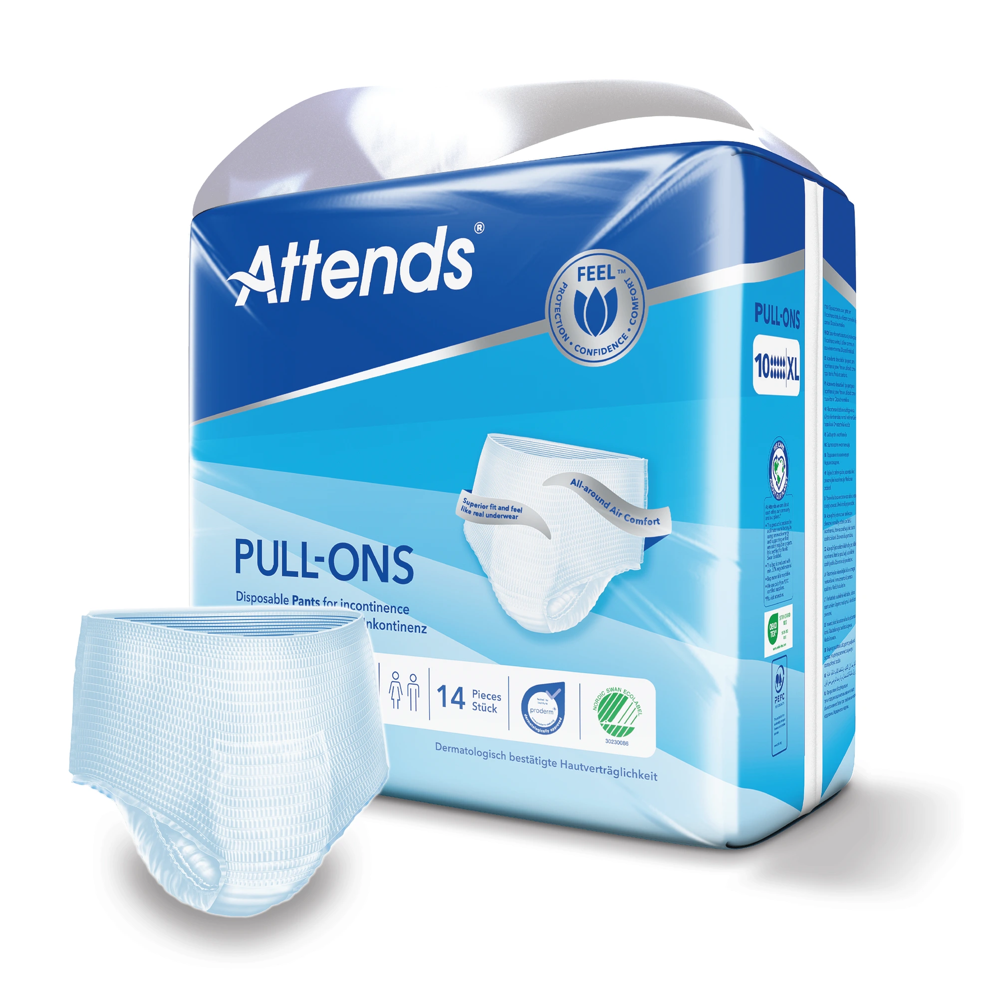 Attends Pull-Ons 10 XL bleiebukse for inkontinens 14 stk