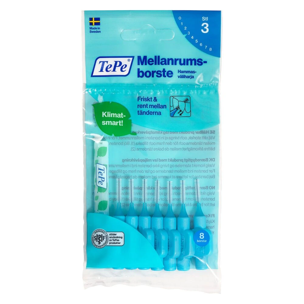 TePe mellomromsbørste 0,6mm blå 8 stk