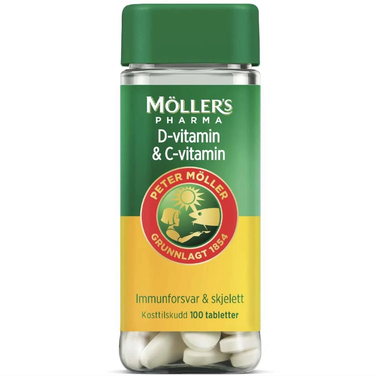 Møllers pharma vitamin-D + vitamin-C tab 20 mikrog/500 mg