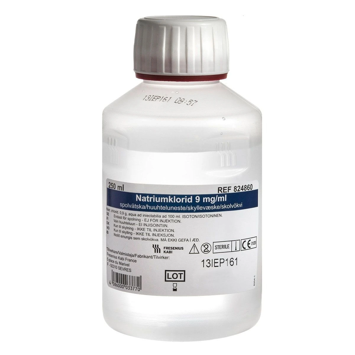Natriumklorid 9mg/ml Fresenius Kabi helleflaske 250 ml