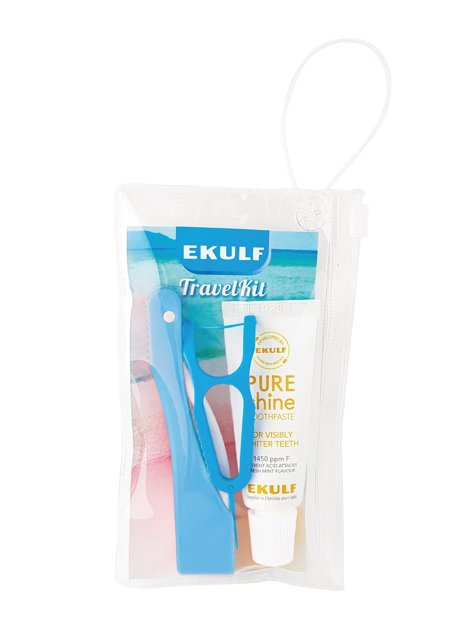 Ekulf Reisesett Tannpleie, Assorterte farger, 1 sett
