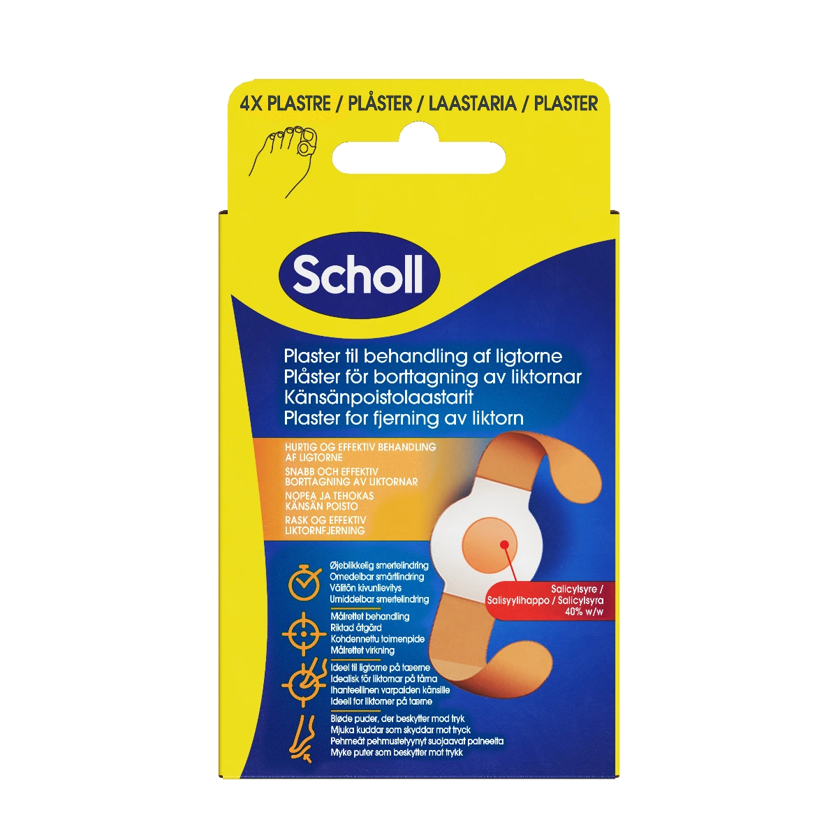 Dr. Scholl's plaster for liktorn 4 stk