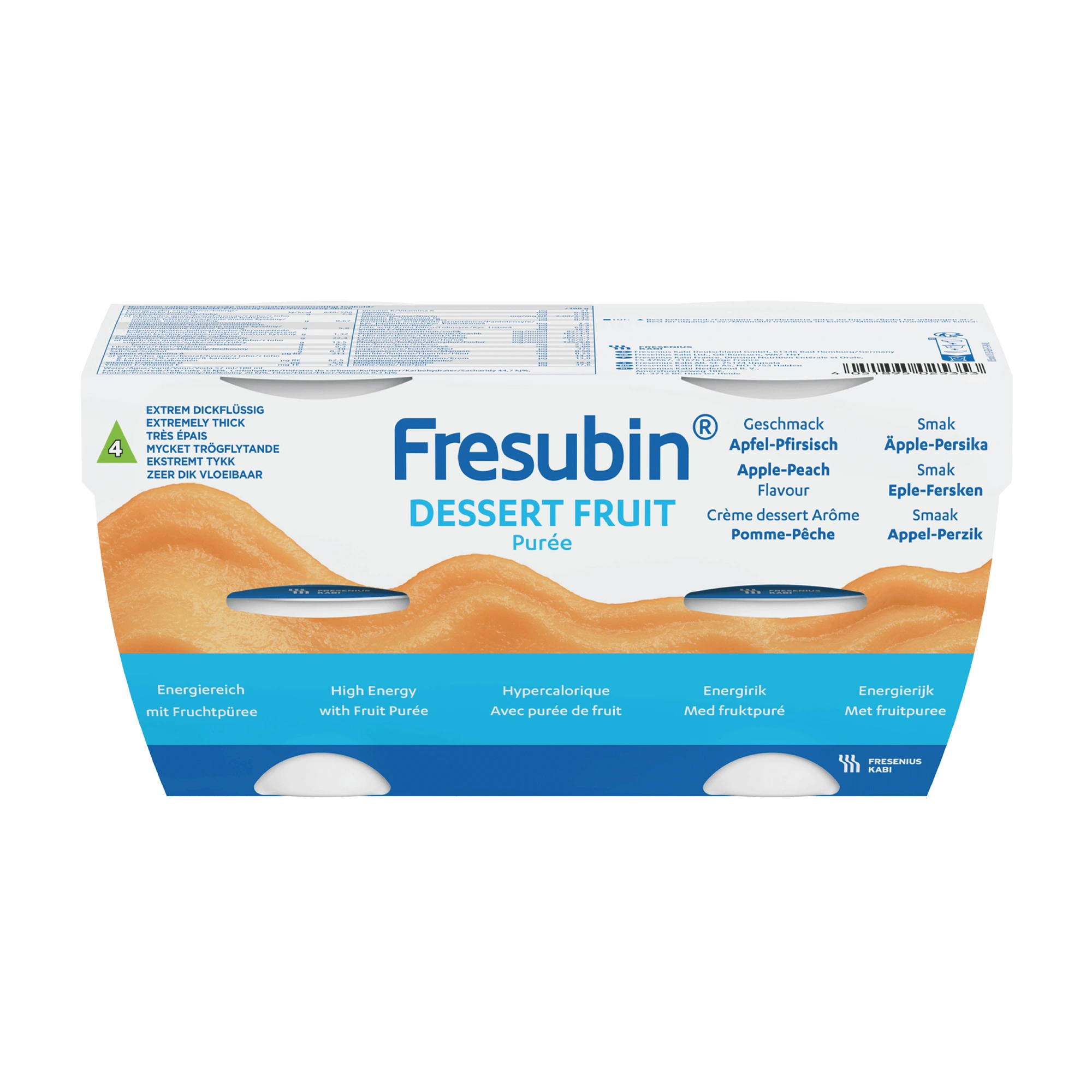 Fresubin Dessert Fruit næringspuré eple-fersken 4x125 g