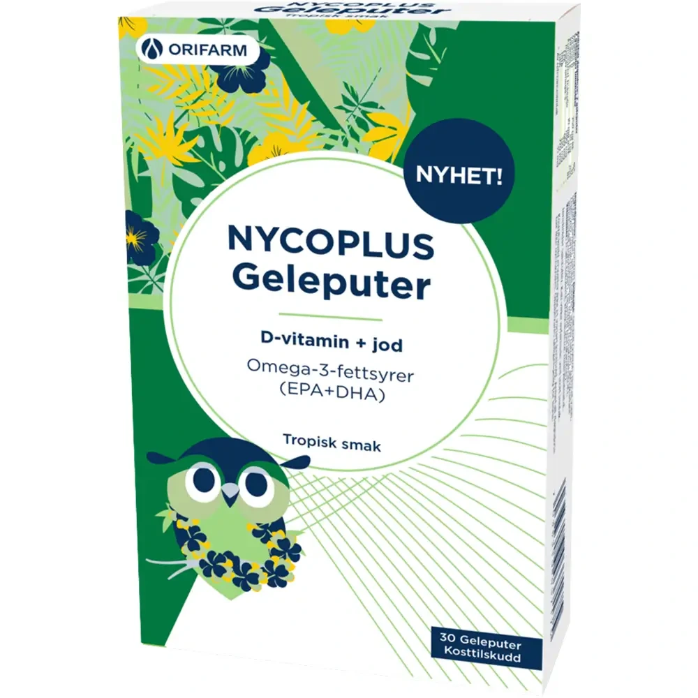 Nycoplus omega-3 tropisk gelepute 10 mikrog/120 mikrog/500 mg