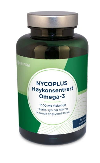 Nycoplus høykonsentrert omega-3 kaps 624 mg