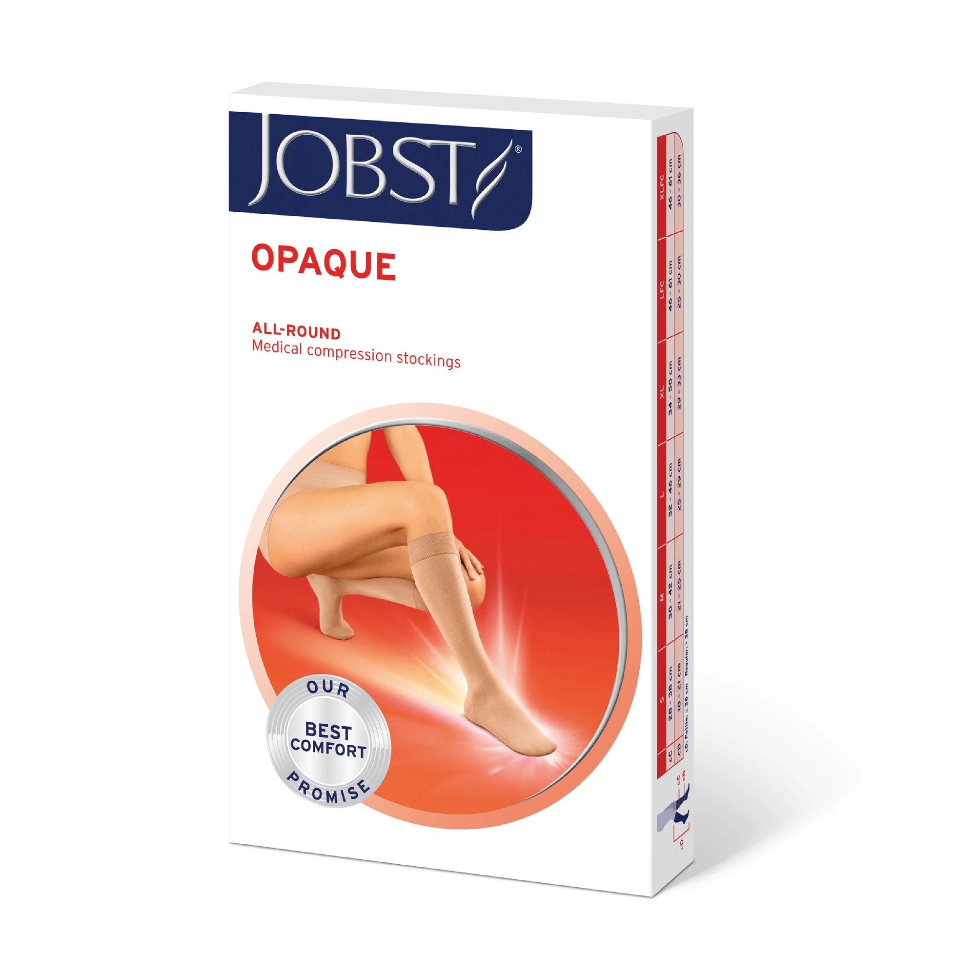 Jobst Opaque klasse 1 knestrømpe natur str M 1 par
