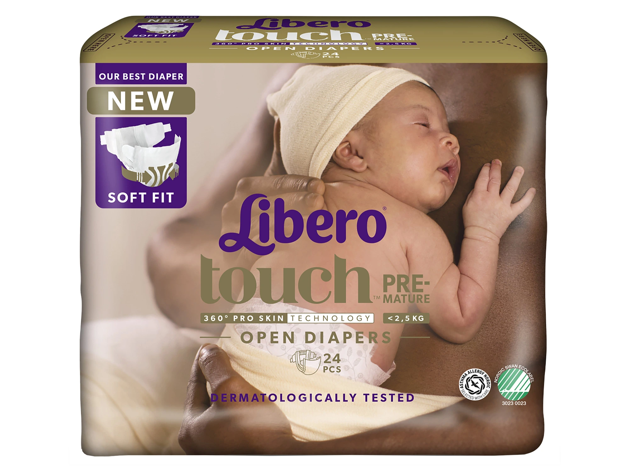 Libero Touch Premature åpne bleier opptil 2,5kg 24 stk