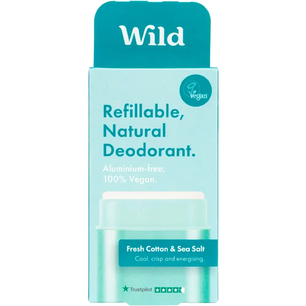 Wild Deo Cotton & Sea Salt Aqua startpakke 1 sett