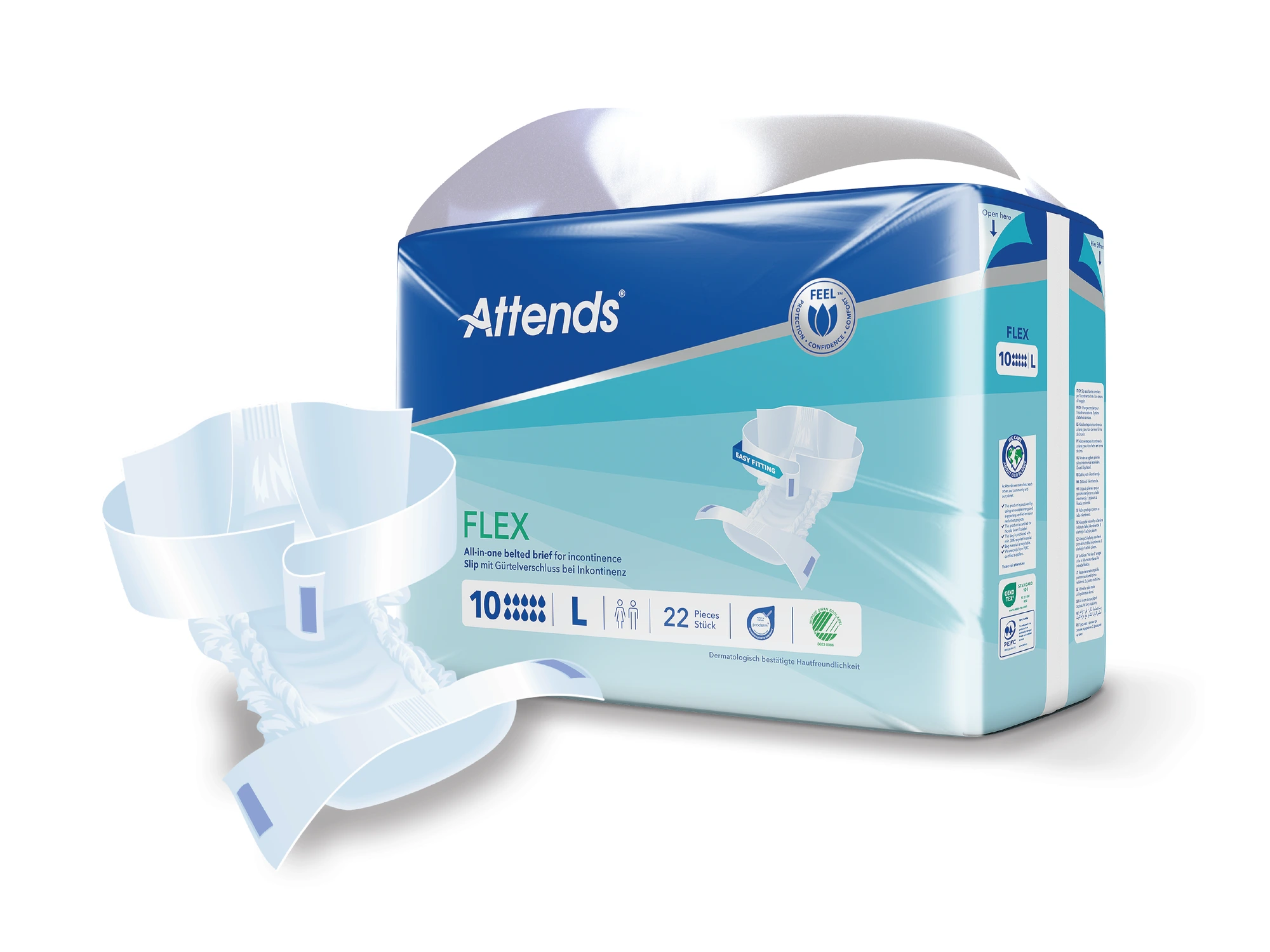 Attends Flex 10 L beltebleier 22 stk