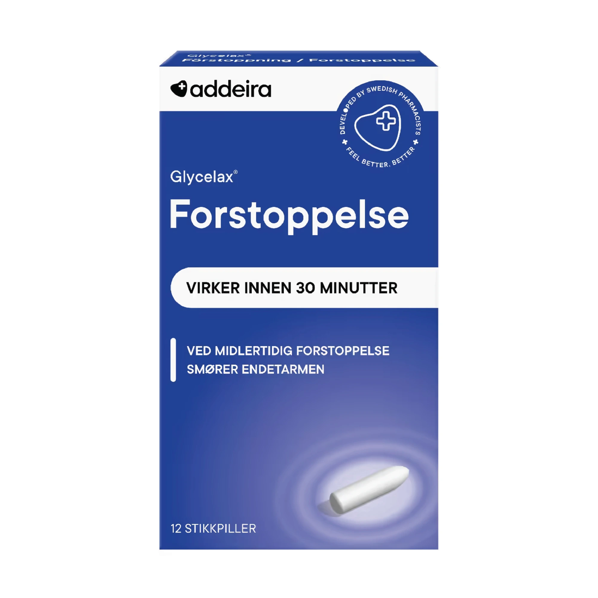 Glycelax Forstoppelse stikkpiller 12 stk
