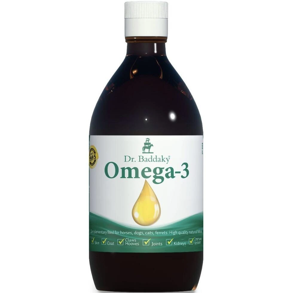 Dr. Baddaky Omega-3 fiskeolje til dyr 500 ML