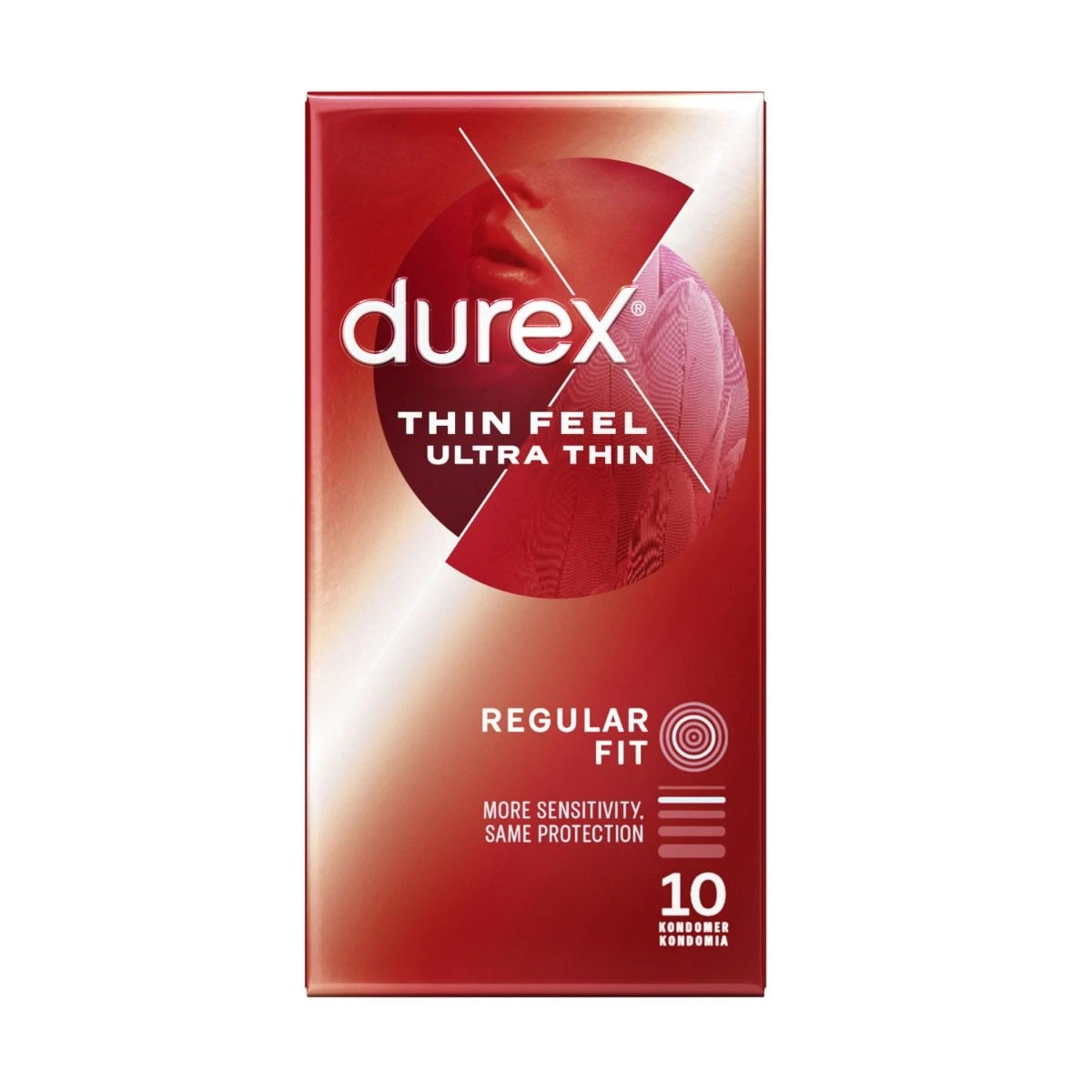 Durex Feel Ultra Thin Kondom, 10 stk.