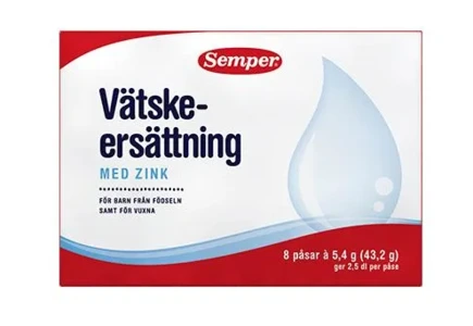 Semper væskeerstatning med sink doseposer 8x5,4 g