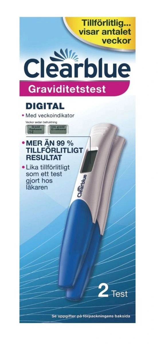 Clearblue digital graviditetstest med ukeindikator 2 stk