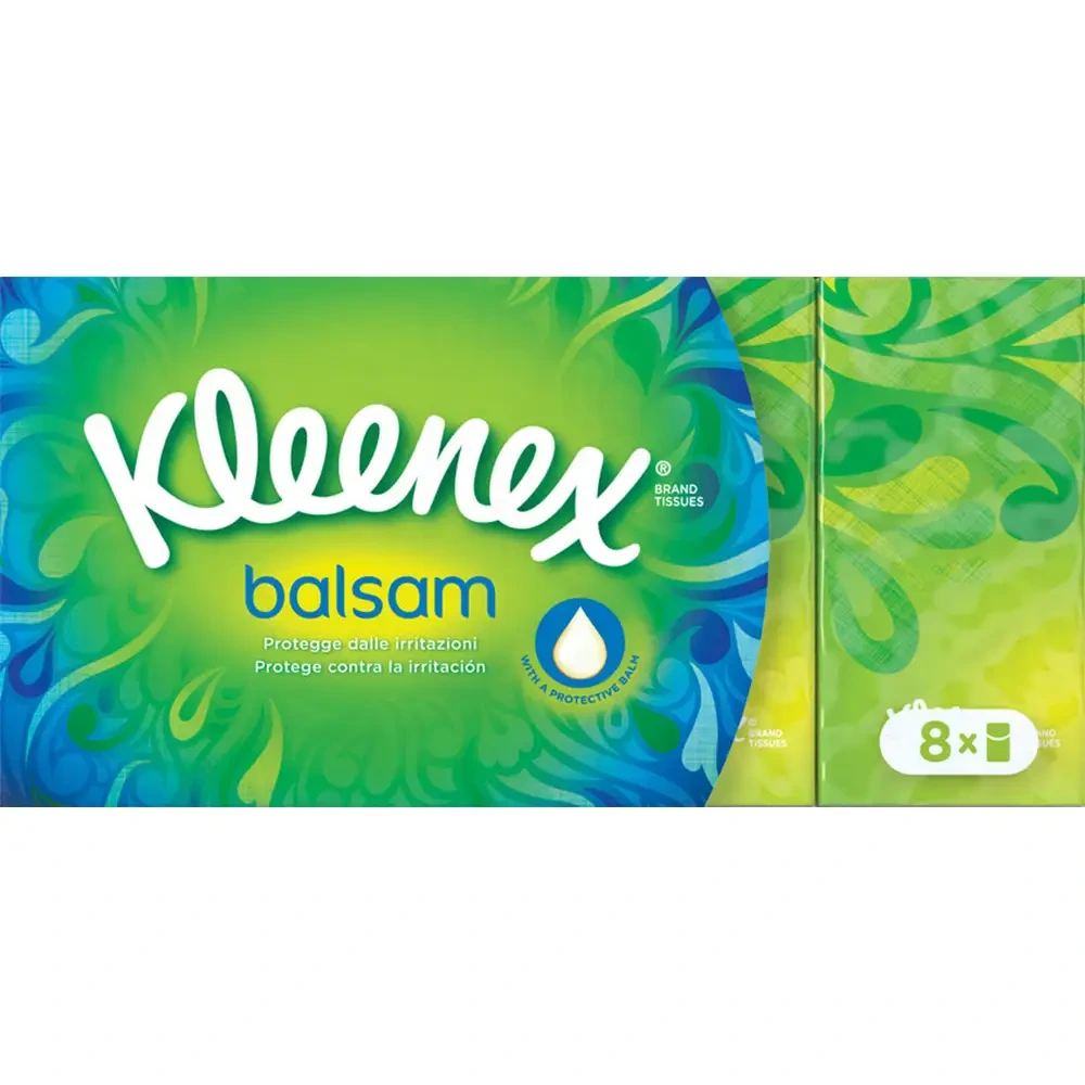 Kleenex Kleenex Balsam Lommetørkler, 8 pakker