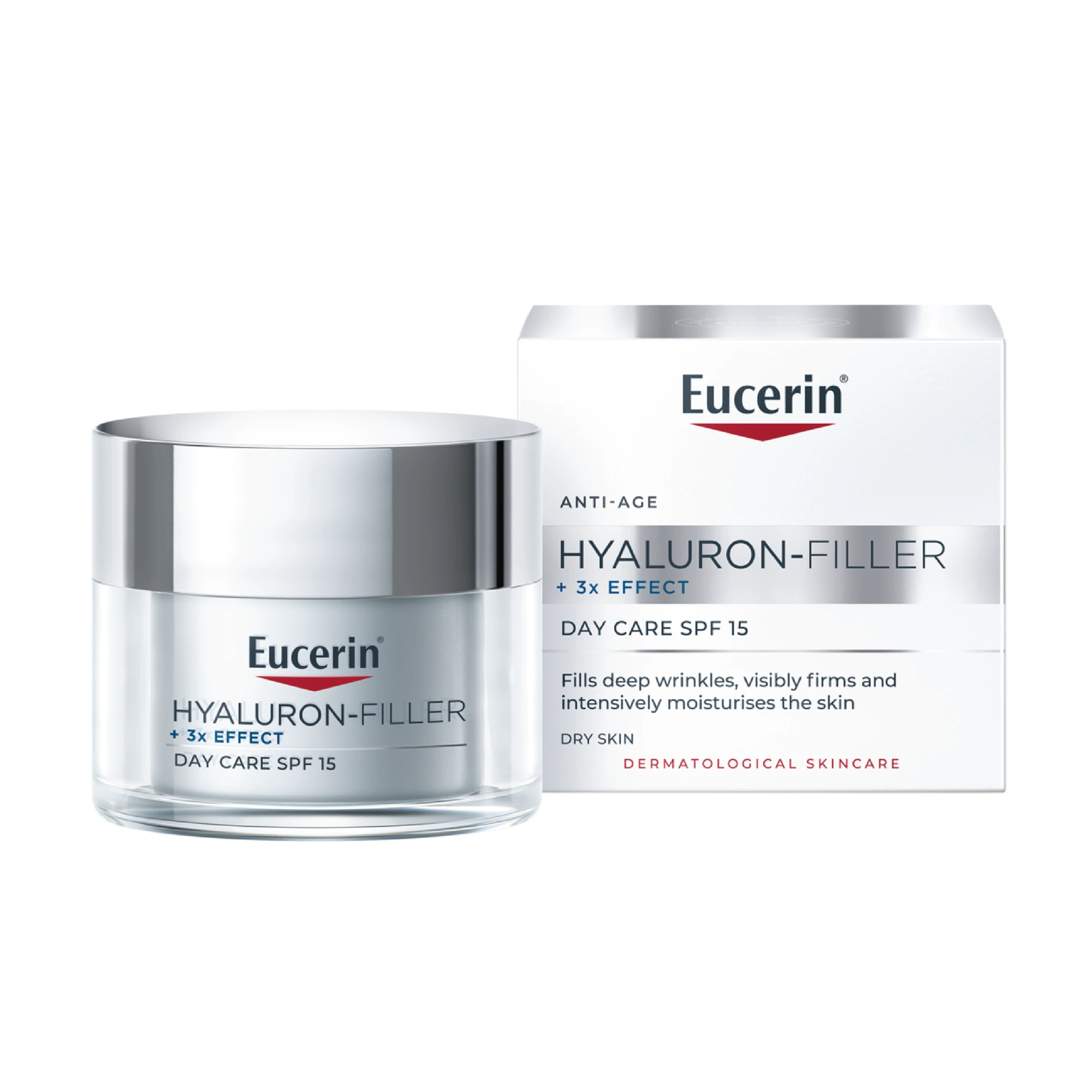 Eucerin Hyaluron-Filler +3xEffect dagkrem SPF15 tørr hud 50 ml