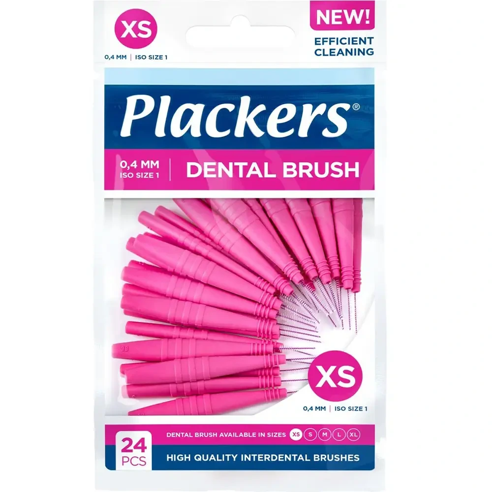 Plackers Dental Brush mellomromsbørste 0,4 mm XS 24 stk