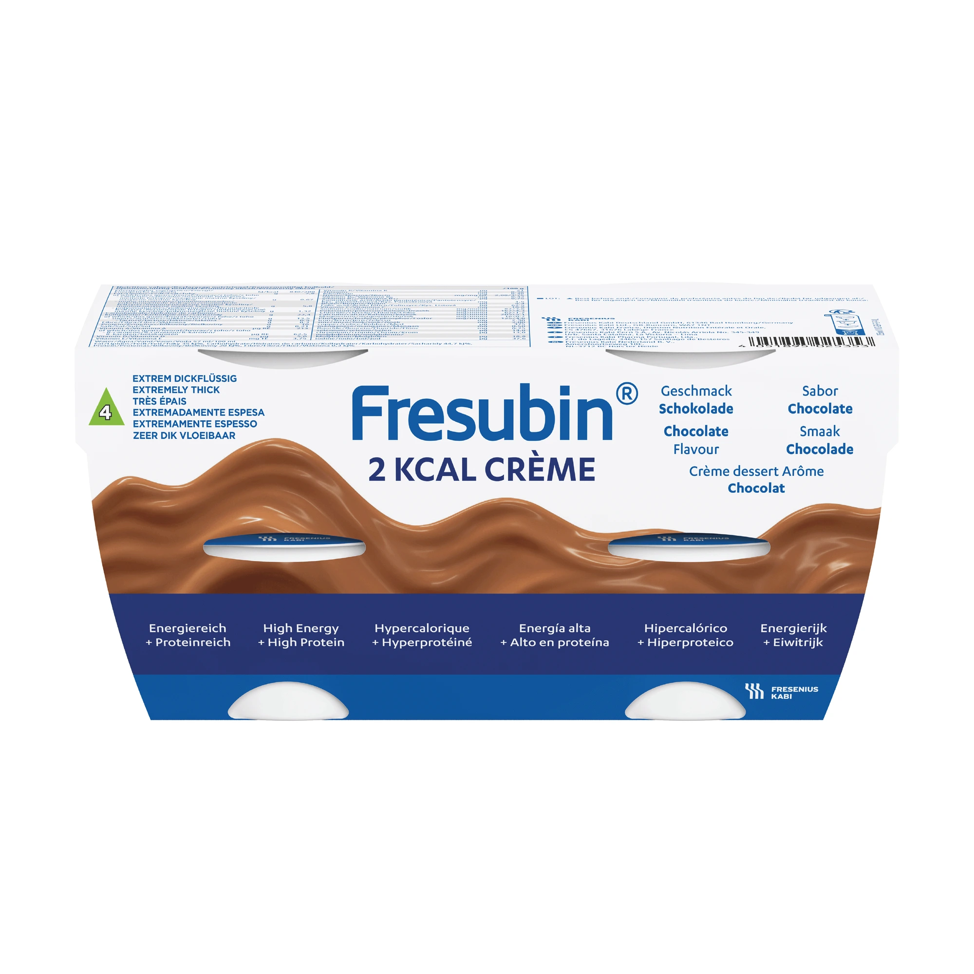Fresubin 2 kcal Crème næringskrem sjokolade 4x125 g