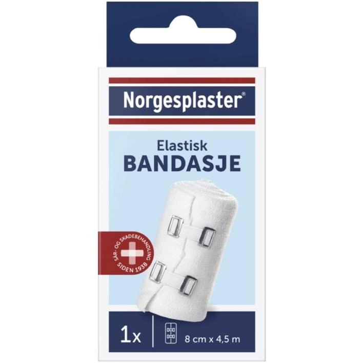 Norgesplaster Elastisk bandasje 8 cm x 4,5 m 1 stk