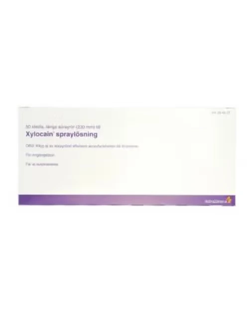 Xylocain sprayrør 23cm steril 50 stk