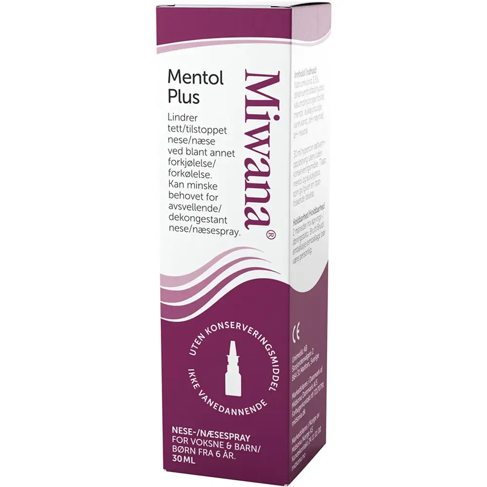 Miwana Plus Mentol saltvannspray 30 ml