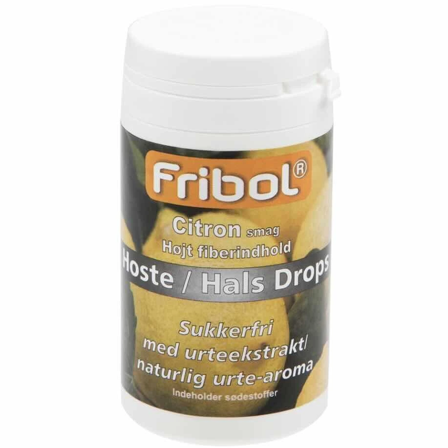 Fribol Hoste/hals drops uten tilsatt sukker sitron 60 g