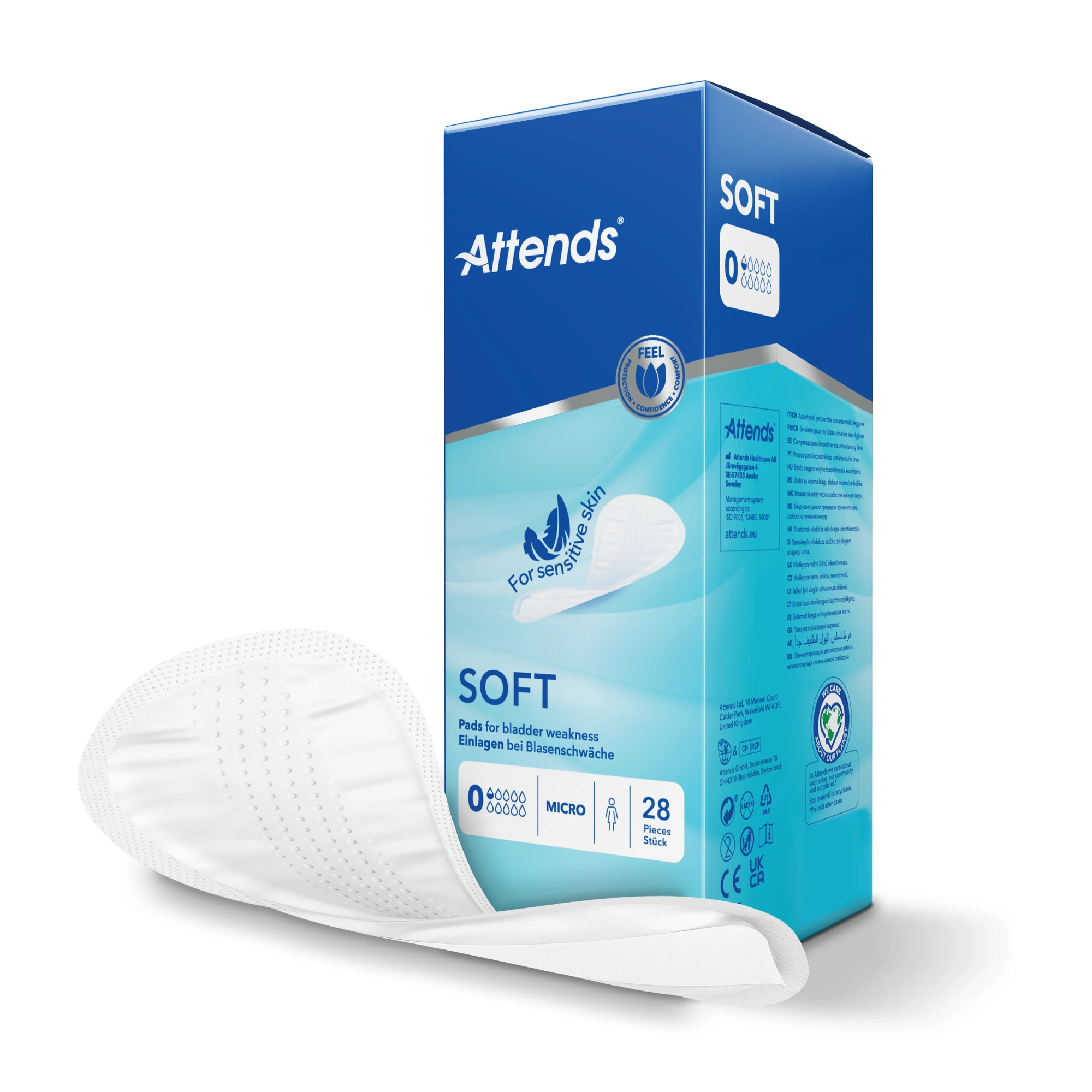 Attends Soft 0 Micro truseinnlegg for urinlekkasje 28 stk