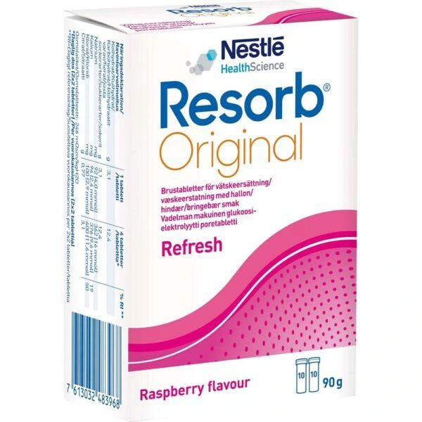 Resorb Original bringebær brusetab