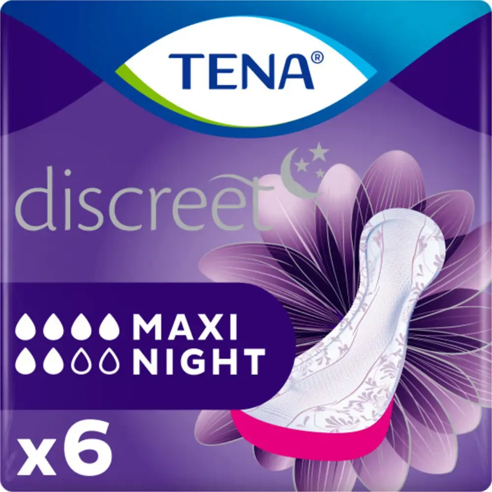 TENA Discreet Maxi Night bind 6 stk