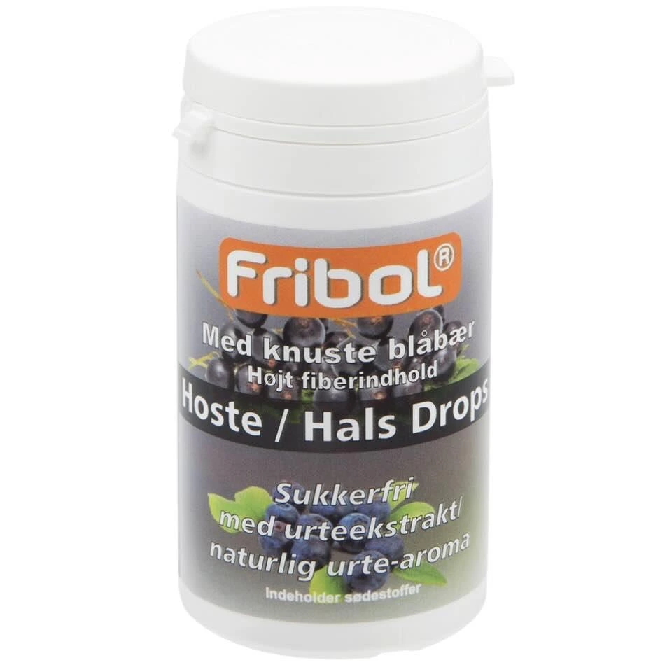 Fribol Hoste/hals drops uten tilsatt sukker blåbær 60 g