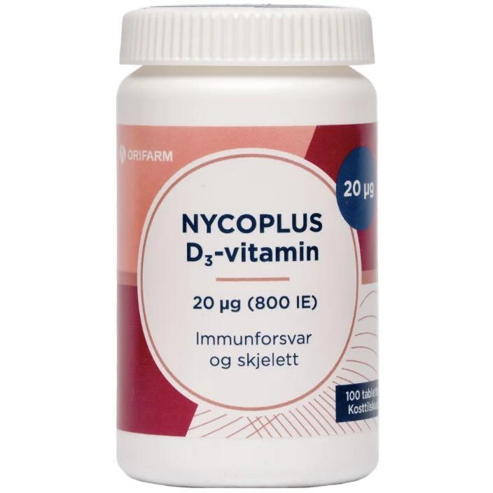 Nycoplus D3-vitamin tab 20 mikrog