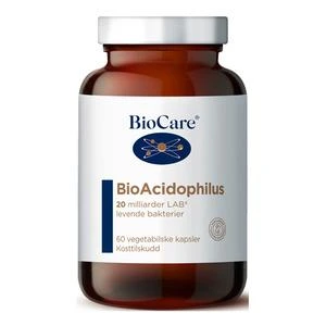 BioCare BioAcidophilus LAB4 60 kapsler – Avansert probiotisk kompleks med 20 milliarder bakterier