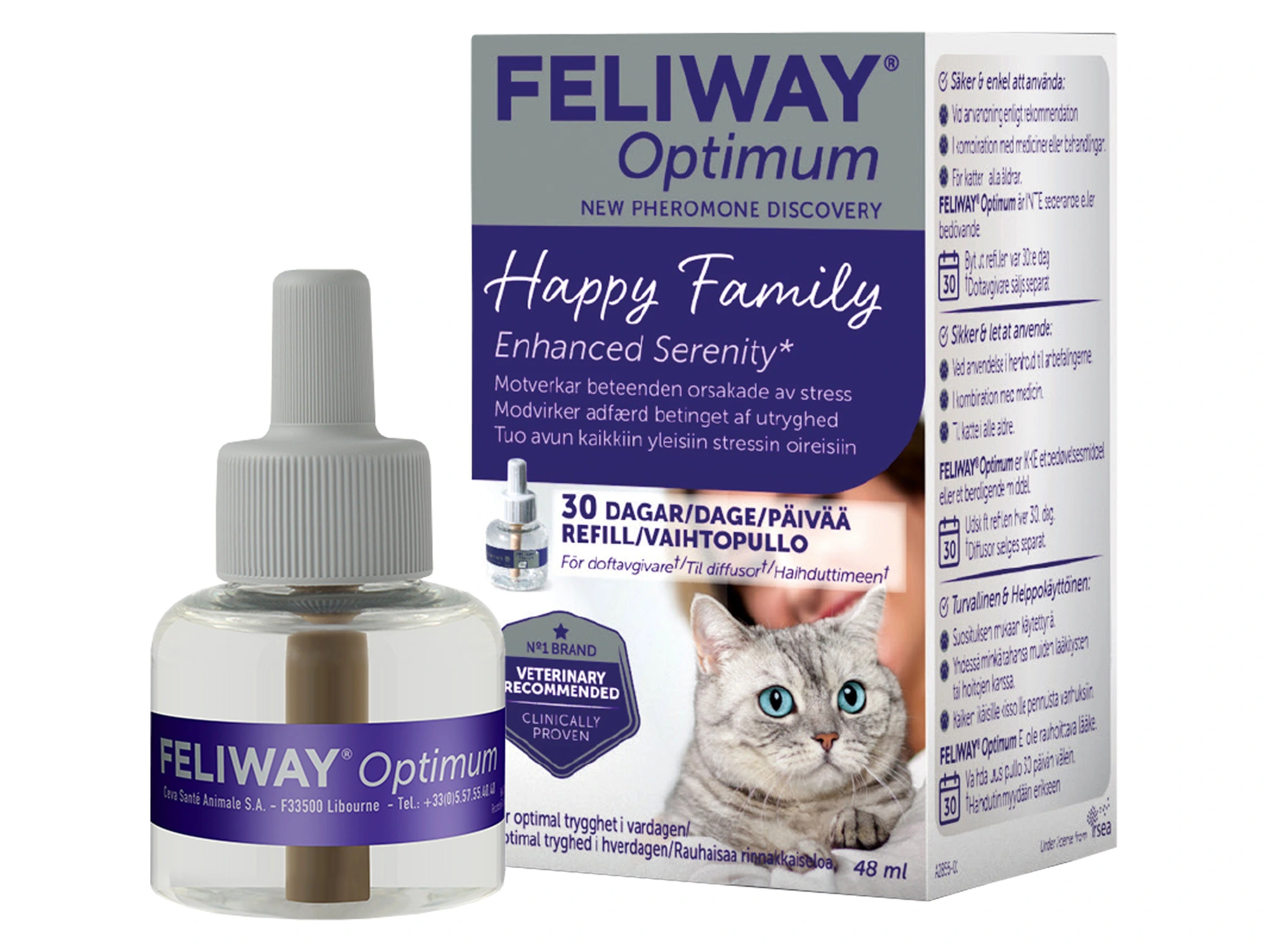 Feliway Optimum refill til diffuser/duftspreder 48 ml